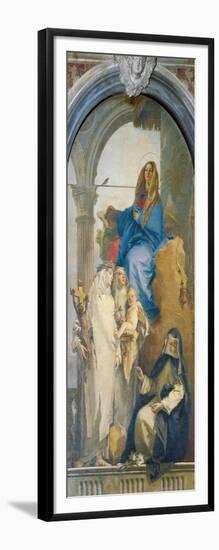 Virgin Appearing to St Catherine of Siena, Rosa of Lima and Agnes of Montepulciano-Giambattista Tiepolo-Framed Giclee Print