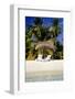 Virgin Beach and Sunshades, Bangaram, Lakshadweep Islands, India, Indian Ocean, Asia-Balan Madhavan-Framed Photographic Print