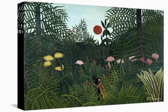 Virgin Forest with Setting Sun, C. 1910-Henri Rousseau-Stretched Canvas