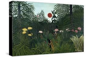 Virgin Forest with Setting Sun, C. 1910-Henri Rousseau-Stretched Canvas