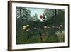 Virgin Forest with Setting Sun, C. 1910-Henri Rousseau-Framed Giclee Print