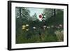 Virgin Forest with Setting Sun, C. 1910-Henri Rousseau-Framed Giclee Print