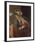 Virgin from the Annunciation to the Virgin, 1560-85-Jacopo Robusti Tintoretto-Framed Giclee Print