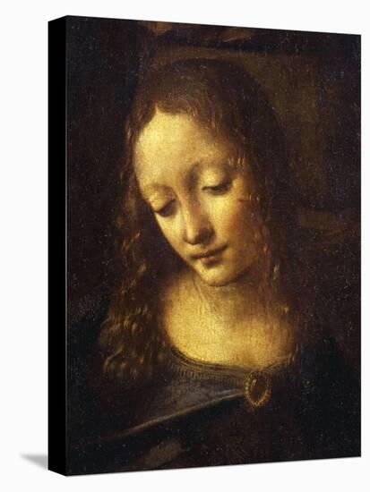 Virgin, from the Virgin of the Rocks, 1483-86, Detail-Leonardo da Vinci-Stretched Canvas