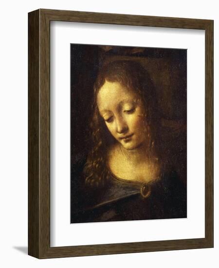 Virgin, from the Virgin of the Rocks, 1483-86, Detail-Leonardo da Vinci-Framed Giclee Print