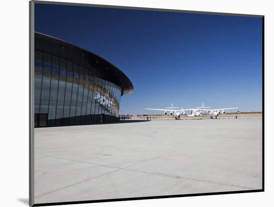 Virgin Galactic's White Knight 2 with Spaceship 2 on the Runway at the Virgin Galactic Gateway Spac-Mark Chivers-Mounted Photographic Print