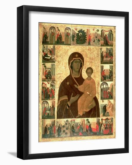 Virgin Hodegetria Icon of Smolensk, c.1450-null-Framed Giclee Print