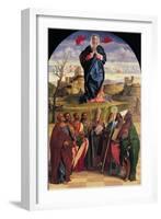 Virgin in Glory with Eight Saints-Giovanni Bellini-Framed Giclee Print