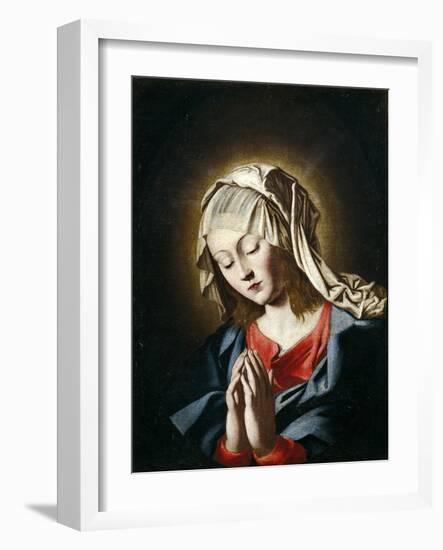 Virgin in Prayer-Giovanni Battista Salvi da Sassoferrato-Framed Premium Giclee Print