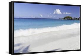 Virgin Island Beach Scenic-George Oze-Framed Stretched Canvas