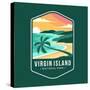 Virgin Islands National Park Emblem Patch Icon Illustration on Dark Background-anjar suwarno-Stretched Canvas