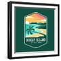 Virgin Islands National Park Emblem Patch Icon Illustration on Dark Background-anjar suwarno-Framed Photographic Print