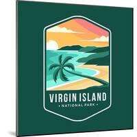 Virgin Islands National Park Emblem Patch Icon Illustration on Dark Background-anjar suwarno-Mounted Photographic Print