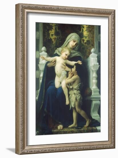 Virgin Mary and Jesus-William Adolphe Bouguereau-Framed Art Print