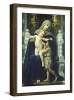 Virgin Mary and Jesus-William Adolphe Bouguereau-Framed Art Print