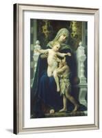 Virgin Mary and Jesus-William Adolphe Bouguereau-Framed Art Print