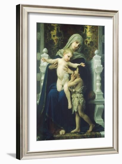 Virgin Mary and Jesus-William Adolphe Bouguereau-Framed Art Print