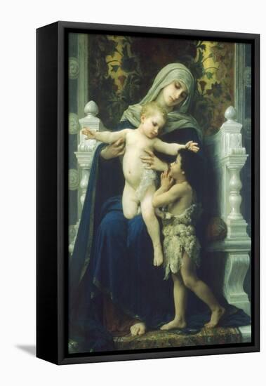 Virgin Mary and Jesus-William Adolphe Bouguereau-Framed Stretched Canvas