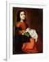 Virgin Mary as a Child-Francisco de Zurbaran-Framed Giclee Print