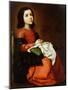 Virgin Mary as a Child-Francisco de Zurbaran-Mounted Giclee Print