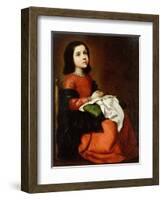 Virgin Mary as a Child-Francisco de Zurbaran-Framed Giclee Print