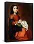 Virgin Mary as a Child-Francisco de Zurbaran-Framed Stretched Canvas