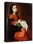 Virgin Mary as a Child-Francisco de Zurbaran-Stretched Canvas