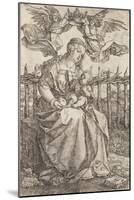 Virgin Mary Crowned by Two Angels, 1518-Albrecht Dürer-Mounted Giclee Print