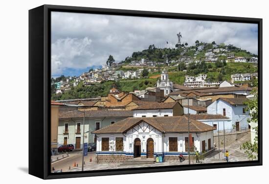 Virgin Mary De Quito Statue, El Panecillo Hill, Quito, Pichincha Province, Ecuador, South America-Gabrielle and Michael Therin-Weise-Framed Stretched Canvas