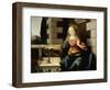 Virgin Mary, Detail from Annunciation, 1472-1475-Leonardo da Vinci-Framed Giclee Print