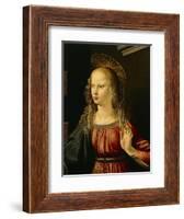 Virgin Mary, Detail from Annunciation, 1472-1475-Leonardo da Vinci-Framed Giclee Print