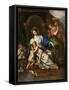 Virgin Mary with Child and John the Baptist as a Little Boy-Joachim Von Sandrart-Framed Stretched Canvas