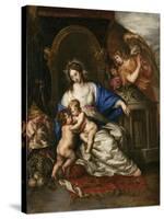 Virgin Mary with Child and John the Baptist as a Little Boy-Joachim Von Sandrart-Stretched Canvas