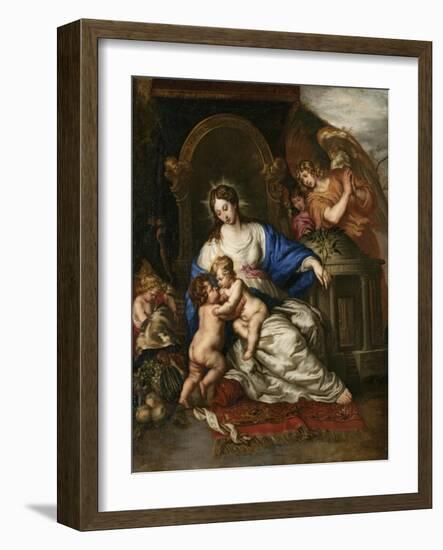 Virgin Mary with Child and John the Baptist as a Little Boy-Joachim Von Sandrart-Framed Giclee Print