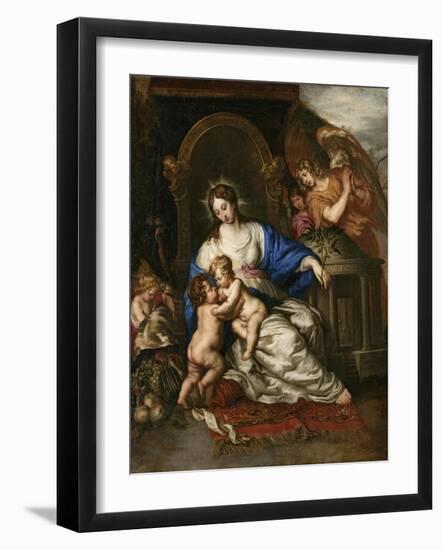 Virgin Mary with Child and John the Baptist as a Little Boy-Joachim Von Sandrart-Framed Giclee Print