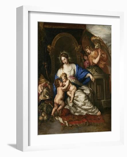 Virgin Mary with Child and John the Baptist as a Little Boy-Joachim Von Sandrart-Framed Giclee Print