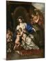 Virgin Mary with Child and John the Baptist as a Little Boy-Joachim Von Sandrart-Mounted Giclee Print