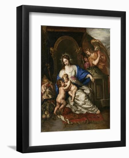 Virgin Mary with Child and John the Baptist as a Little Boy-Joachim Von Sandrart-Framed Giclee Print