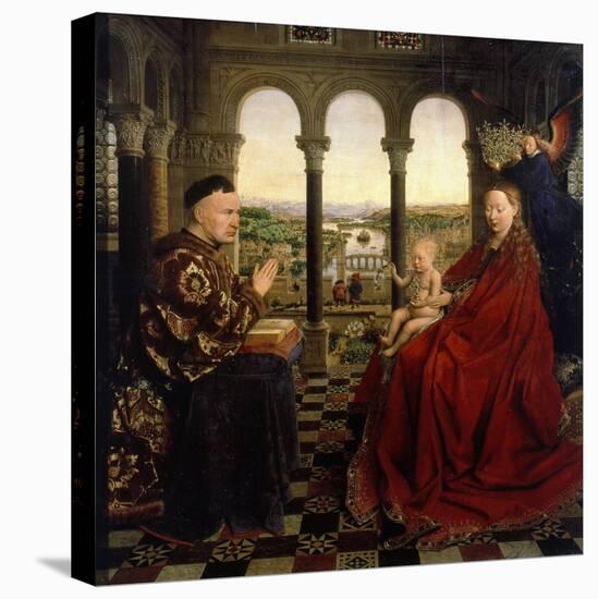 Virgin of Autun (Madonna of Chancellor Rolin)-Jan van Eyck-Stretched Canvas