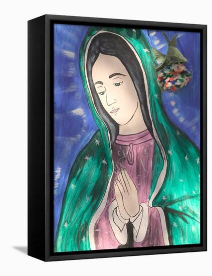 Virgin of Guadaloupe, Chimayo, New Mexico, USA-Walter Bibikow-Framed Stretched Canvas