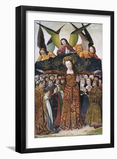 Virgin of Mercy-Master of Santa Maria Del Campo-Framed Art Print