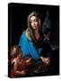 Virgin of Pain Painting by Carlo Dolci (1616-1686) 17Th Century Rome, Chiesa Del Sacro Cuore-Carlo Dolci-Stretched Canvas