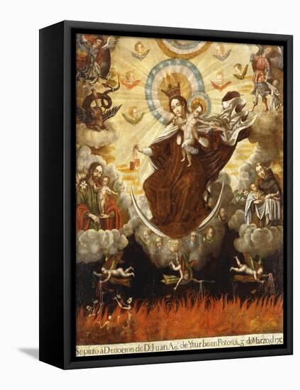 Virgin of the Carmelites, 1761-Gaspar Miguel de Berrio-Framed Stretched Canvas