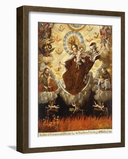 Virgin of the Carmelites (Virgen del Carmen). 1761-Gaspar Miguel de Berrio-Framed Giclee Print