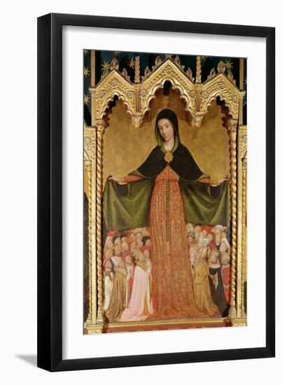 Virgin of the Misericordia, Detail of the Central Panel, circa 1422-Jean Miralhet-Framed Giclee Print