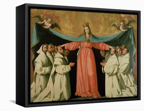 Virgin of the Misericordia Sheltering the Carthusians, circa 1629-Francisco de Zurbarán-Framed Stretched Canvas