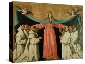 Virgin of the Misericordia Sheltering the Carthusians, circa 1629-Francisco de Zurbarán-Stretched Canvas