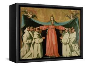 Virgin of the Misericordia Sheltering the Carthusians, circa 1629-Francisco de Zurbarán-Framed Stretched Canvas