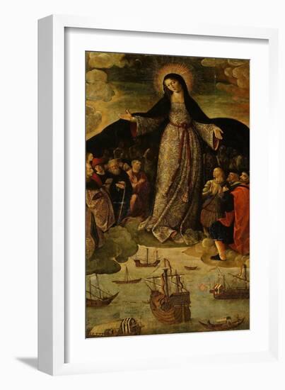 Virgin of the Navigators, Altarpiece (Central Panel)-Alejo Fernandez-Framed Giclee Print