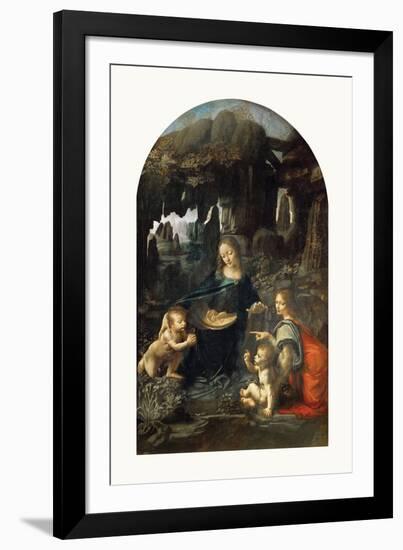 Virgin of the Rocks, 1483 - 1486-Leonardo Da Vinci-Framed Premium Giclee Print